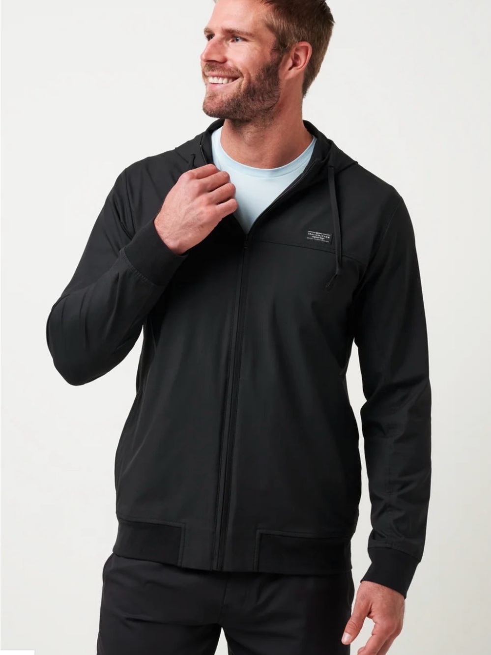 Travis Mathew Wanderlust Full Zip Hoodie Performance Jacket Men's Medium Black